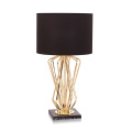 Lampe de table Shade en tissu nordique populaire du Guangdong e27 Led lampe de table de chambre à coucher